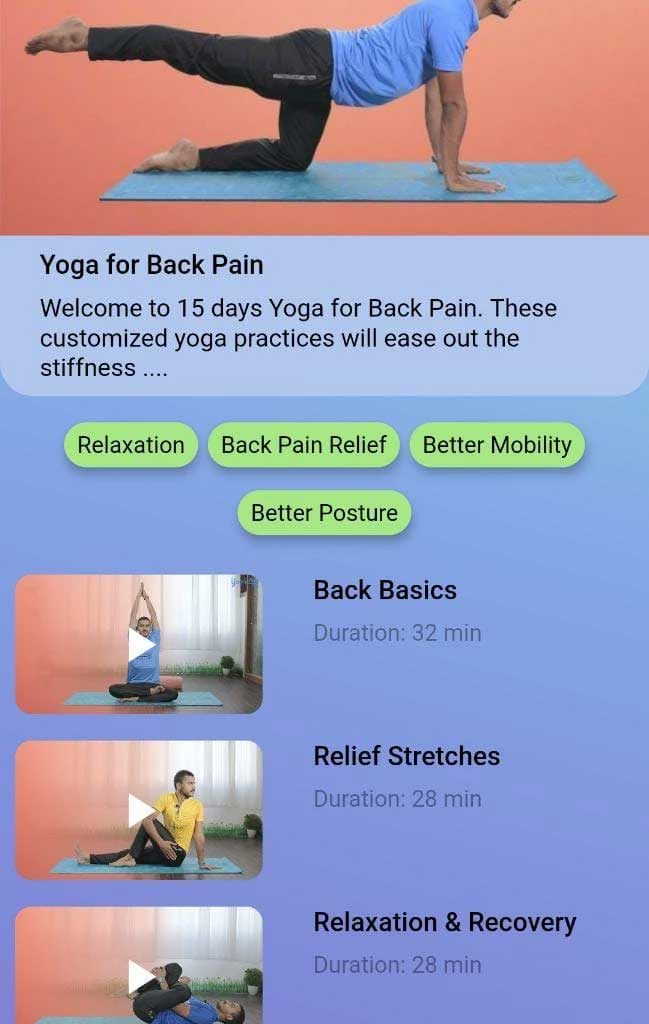 back pain courses yoga asana back pain