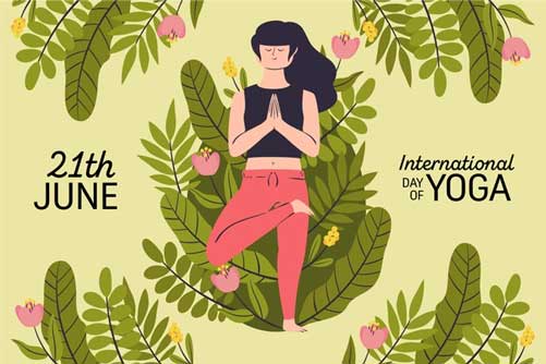 international yoga day vector