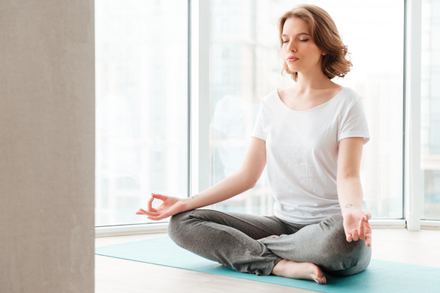 meditating girl