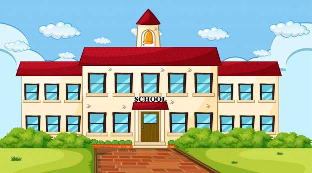 cartoon school