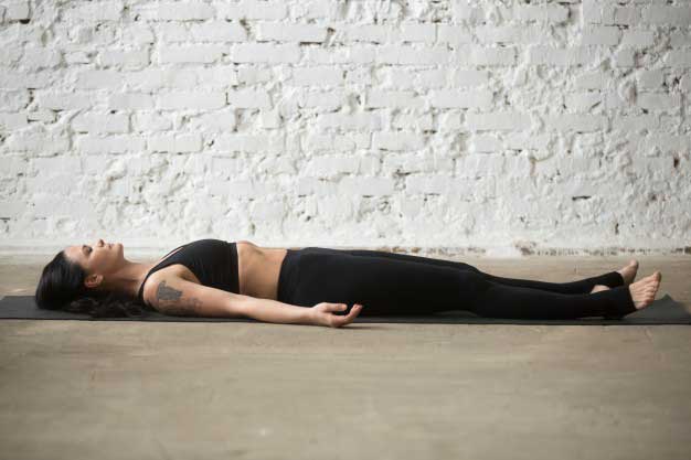 girl shavasana