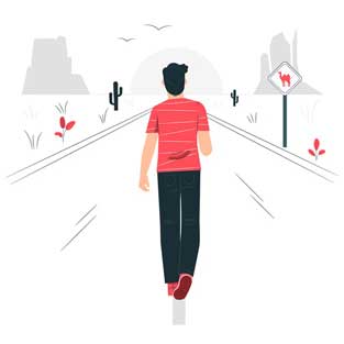walking vector for meditation for stress relief