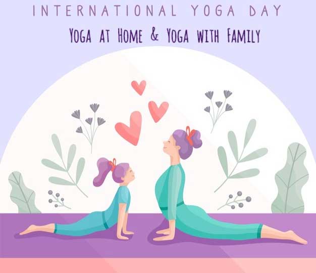 yoga at home vector 